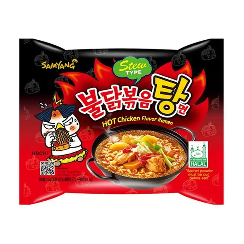 5 db Samyang Buldak csípős csirkepörkölt ízesítésű ramen 145g