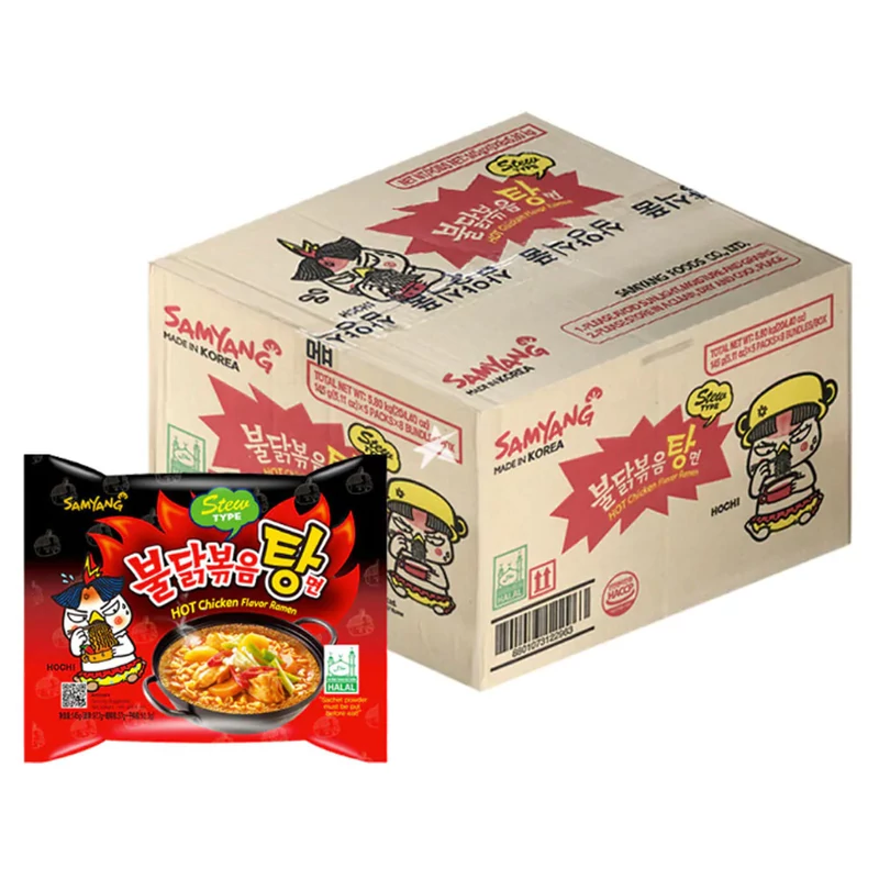 40 db Samyang Buldak csípős csirkepörkölt ízesítésű ramen 145g