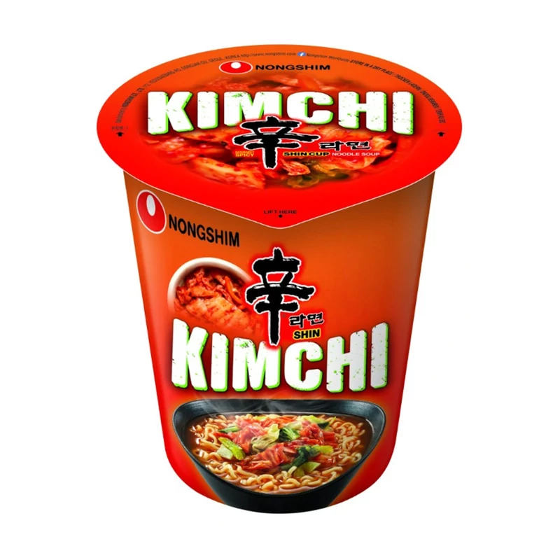 5 db Nongshim cup kimchi ízesítésű tészta 75g