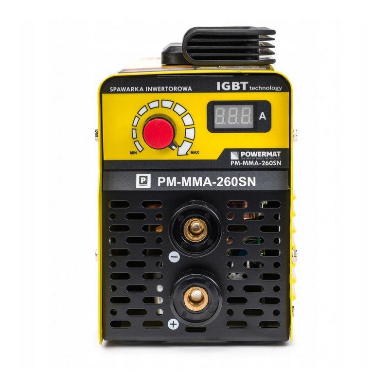 POWERMAT 260A MMA IGBT INVERTER HEGESZTŐ GÉP LCD KIJELZŐVEL